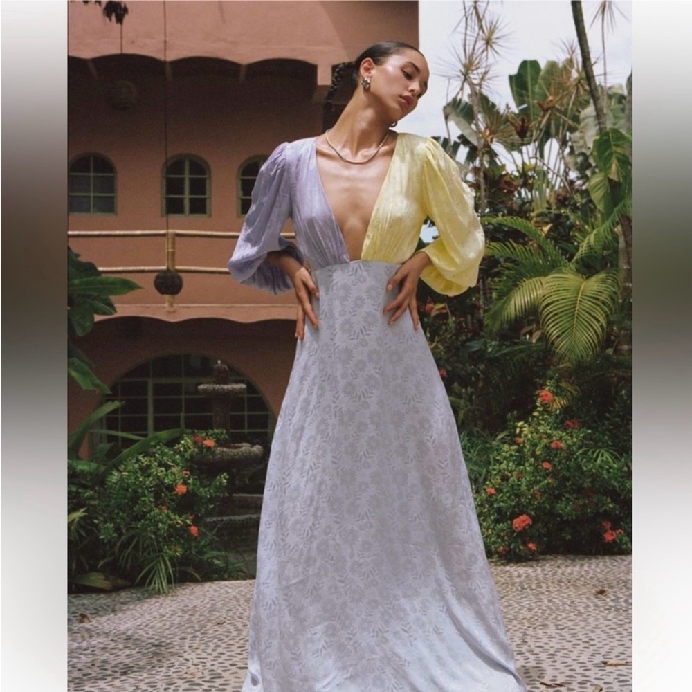 For  Love and Lemons
Arabella Maxi Dress - Sky - NWT Size XL